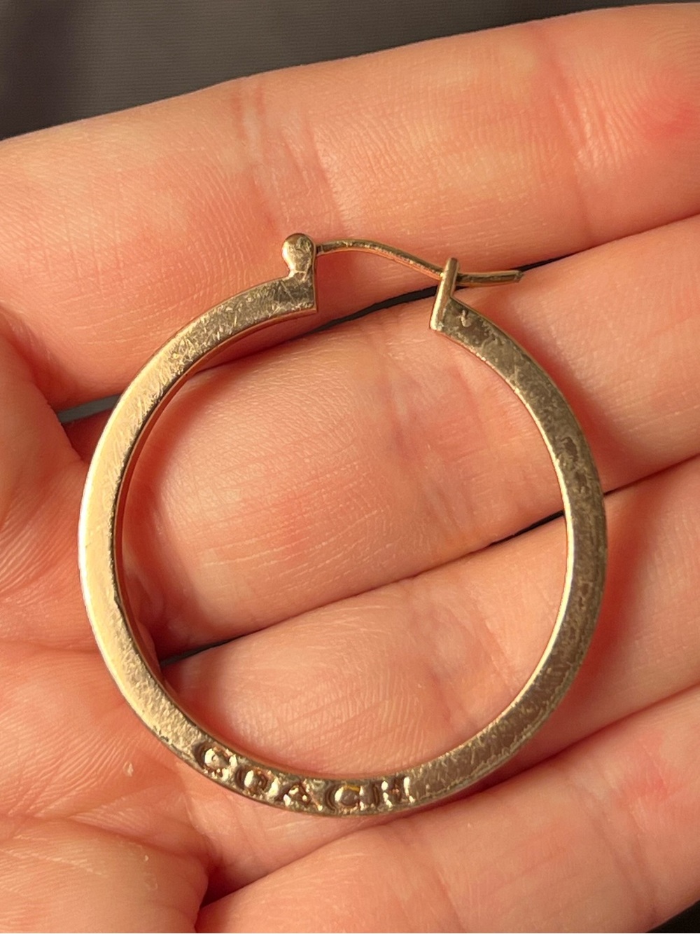 Coach F73022 Rose Gold Plated Metal Single Hoop Earring Replacement - Picture 5 of 6